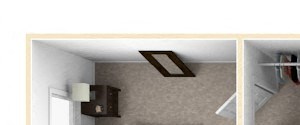 1-Bed/1-Bath, Aster Floor Plan 1-Bed/1-Bath, Aster Floor Plan at The Harbours Apartments, Clinton Twp, 48038